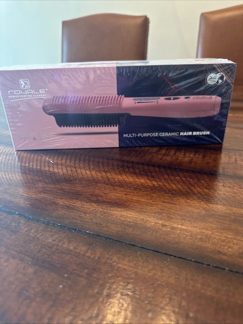 Royale Genius Multi-Purpose Ceramic Hair Brush in Rose Gold FACTORY SEALED $240